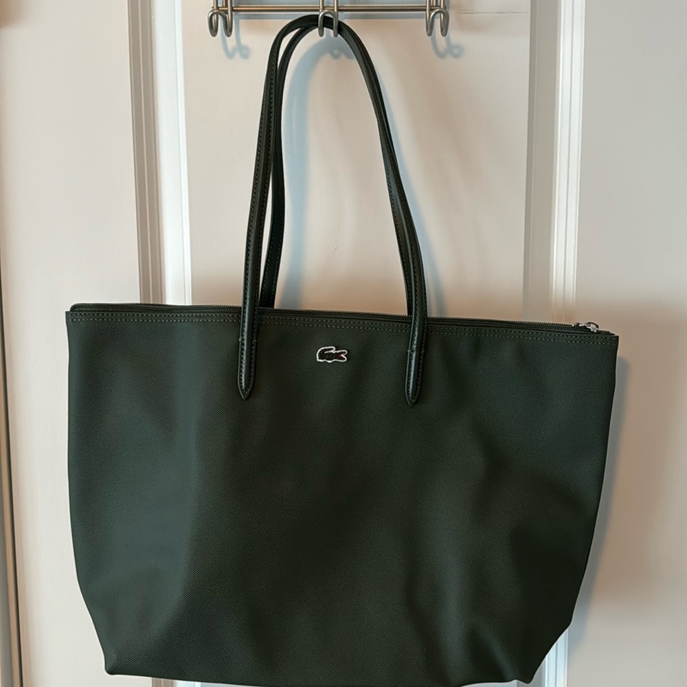 Lacoste never used green tote bag